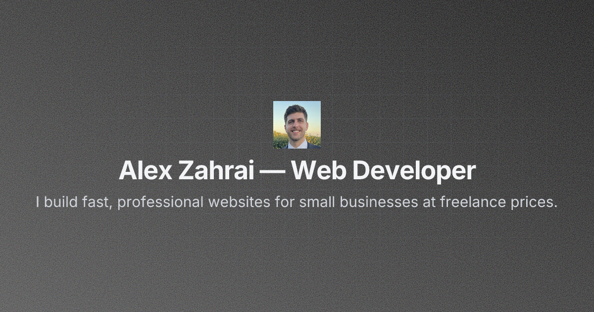 Web Developer in Kalamazoo, MI | Alex Zahrai